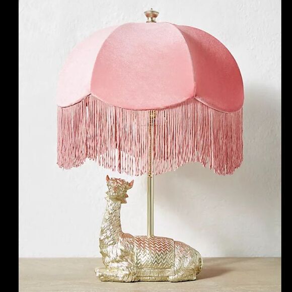 Anthropologie Lars the Llama Table Lamp in Gold NWOT - Picture 1 of 8